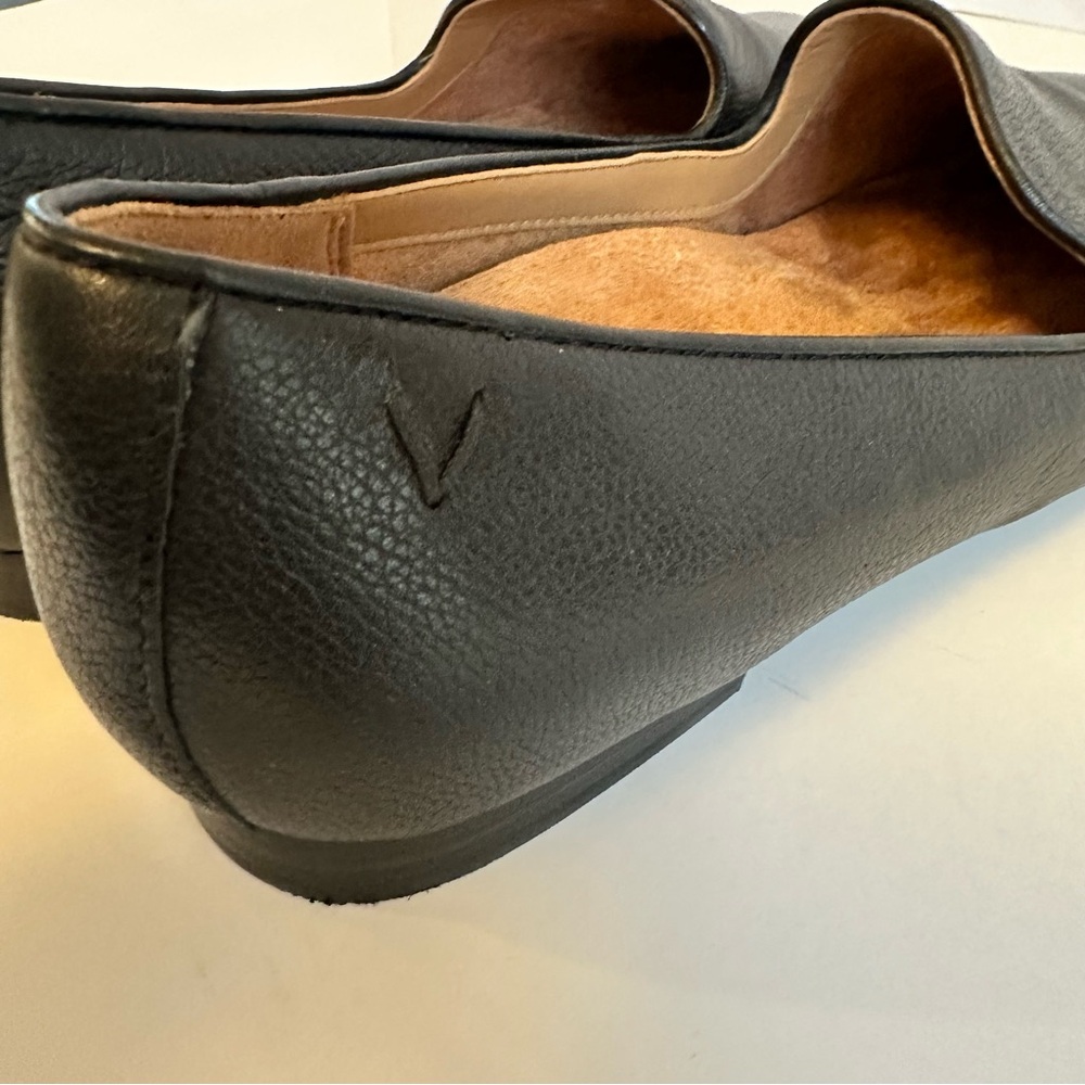 Vionic Black Leather Slip-On Flats - Picture 6 of 12